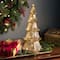 Gold Lighted Faux Mercury Glass Tabletop Tree